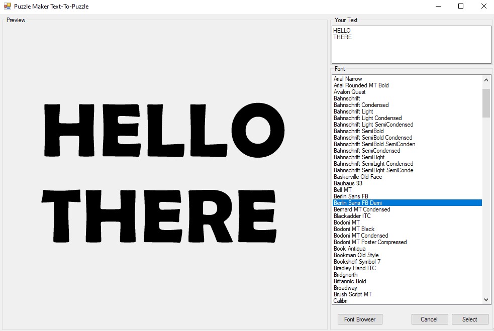 How to create letter or word nonograms with Puzzle Maker Nonogram